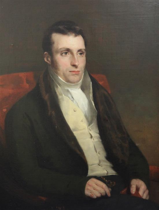 Sir John Watson Gordon (1788-1864) Portrait of Alexander Blackie, possibly Manager of the Bank of Scotland, Aberdeen 35 x 27in.